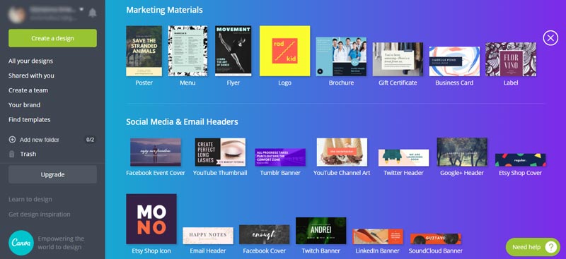 canva - ισχυρά online εργαλεία marketing