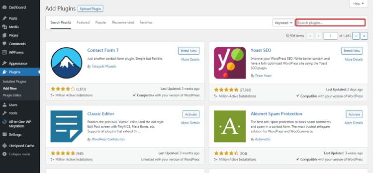 Εγκατάσταση Plugin σε WordPress